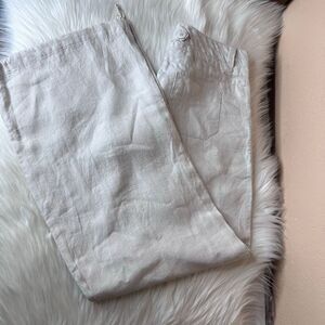 L.a. + JO 100% Linen Wide Leg Draw String Pants Size Small